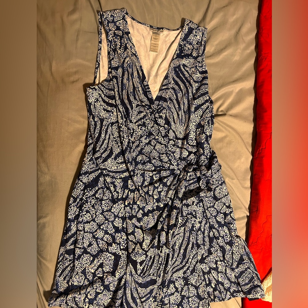 Tommy Bahama Navy and White Romper
